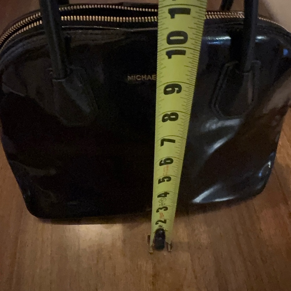 Michael Kors Glossy Black Patent Satchel with Gold Hardware - Picture 10 of 10